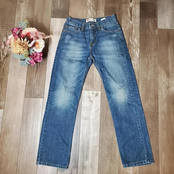 Levi's 514 Slim Straight Medium Wash Boys Size 16 Regular Jeans W28 L28 - Picture 1 of 12